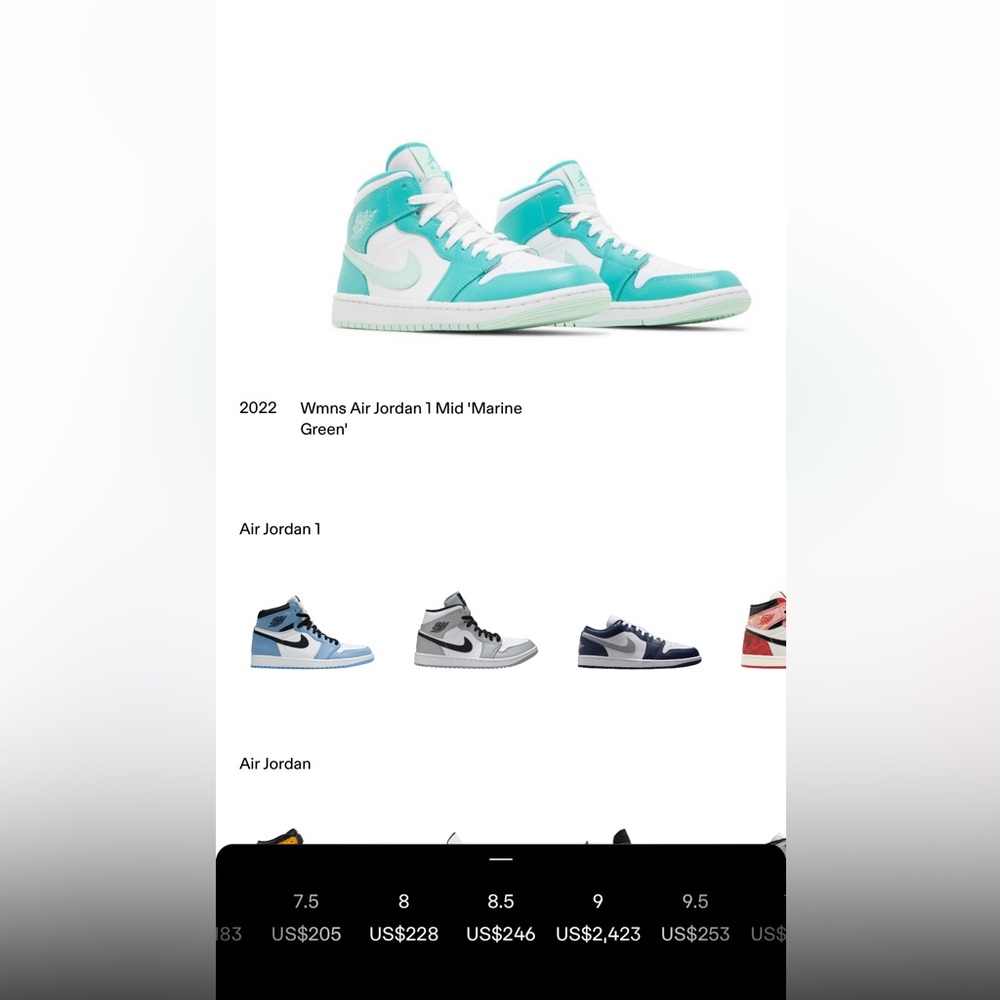 Wmns Air Jordan 1 Mid “Marine” – Women’s Sneakers